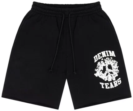 Denim Tears Brand University Black Shorts