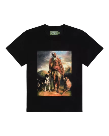 Denim Tears Brand Black Lazarus Logo T-Shirt