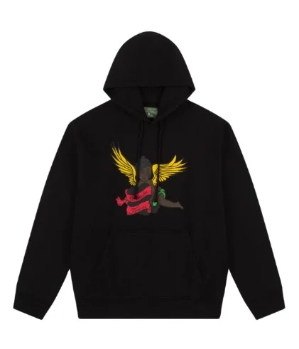 Denim Tears Brand Black Cherub Logo Hoodie