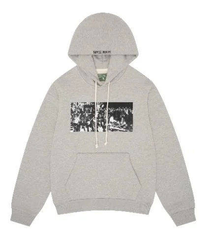 Denim Tears Brand Grey Entertainment Logo Hoodie