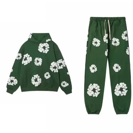 Denim Tears Brand Wreath Green Logo Tracksuit