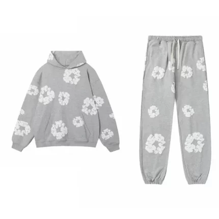 Denim Tears Brand Wreath Grey Logo Tracksuit