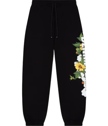 Denim Tears Brand Floral Logo Black Jean