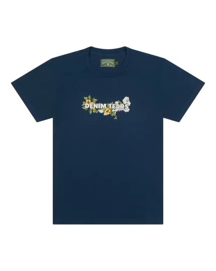 Denim Tears Brand Navy Denim Logo T-Shirt