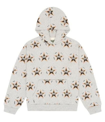 Denim Tears Brand Grey Tear Star Logo Hoodie