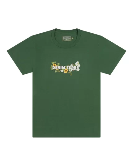 Denim Tears Brand Green Denim Logo T-Shirt