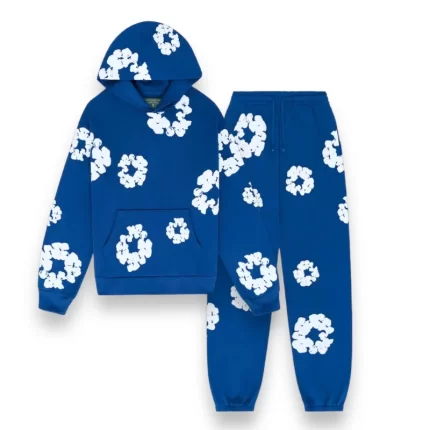 Denim Tears Brand Cotton Wreath Blue Logo Tracksuit